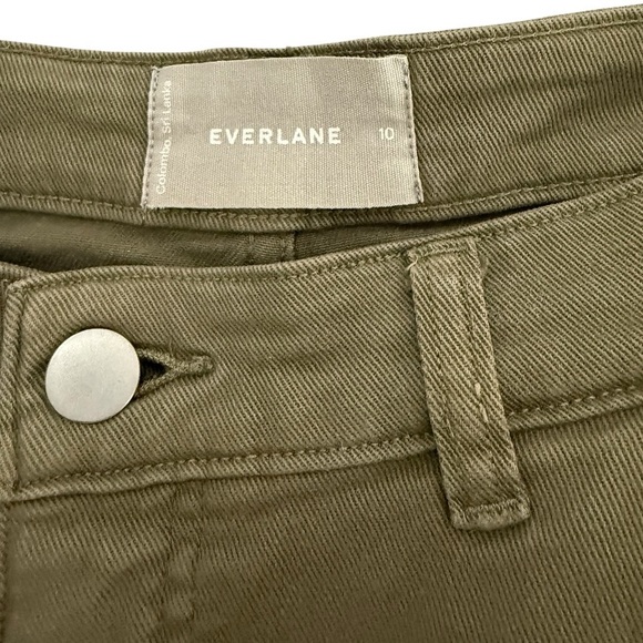 Everlane The Barrel Pant Olive Army Green Size 10 High Rise - Picture 4 of 6